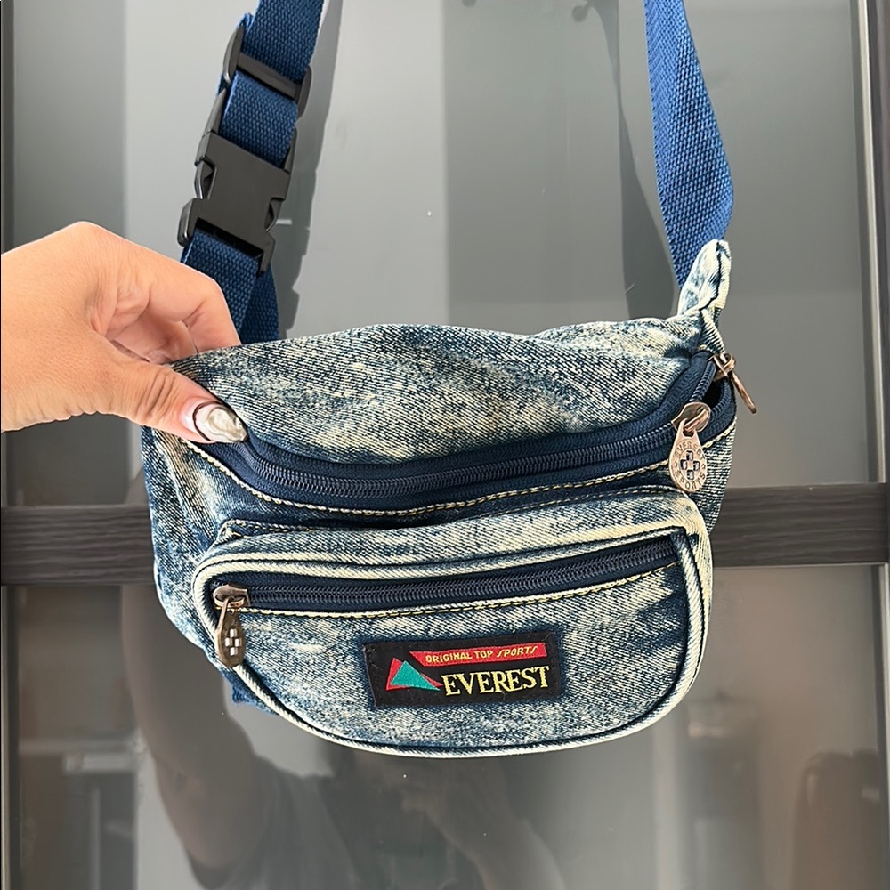 Vintage Everest Blue Denim Fanny Pack
